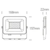 30W LED prožektorius, juodas, 3000/4000/6500K, IP65, 7028CB/B/V