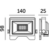30W LED prožektorius MH, juodas, 4000K, IP65