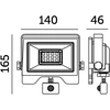 30W LED prožektorius su judesio davikliu MHC, juodas, 4000K, IP54