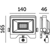 30W LED prožektorius su judesio davikliu MHC, juodas, 6500K, IP44