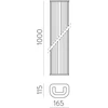 30W LED sieninis šviestuvas DIVA, sendinto aukso sp., 2700/3000K, IP44, A3990272O