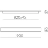 30W LED sieninis šviestuvas FOSCA, aukso sp., 2700/3000/4000K, dimeriuojamas, A3833271ODP