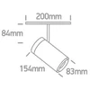 30W LED šviestuvas į magnetines sistemas MINI/MIDI/MAXI/P&P, juodas, 3000/3500/4000K, 48V, 38°, 42114C/B/V