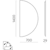 Sieninis šviestuvas 31W LED šviestuvas - veidrodis CLAIR, chromo sp., 3000K, IP44, A4049000