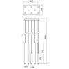 32W LED pakabinamas šviestuvas MADISON, aukso sp., 3000K, 01-2046