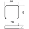 Lubinis šviestuvas 32W LED paviršinis šviestuvas YOMO, baltas, 3000K, dimeriuojamas, 01-2573