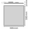 33W LED panelė PL CMFT, balta, 6500K, 595x595mm, IP50, DALI, UGR19