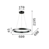 Pakabinamas šviestuvas Ideal Lux 48W ceiling lamp with 1 light UNIVERSAL, 3000K, baltas