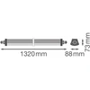 34/31/26/19W LED linijinis šviestuvas su judesio davikliu DP FLEX SN 1200, pilkas, 6500K, IP66