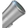 Dudao 3.4A smart car charger 2x USB sidabro spalvos (R6S sidabro spalvos)