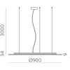 34W LED pakabinamas šviestuvas SOUND, antracito sp., 2700K, C4033190GR