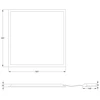 34W LED panelė FLAT MP, balta, 60x60cm, 4000K, DALI