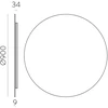 34W LED sieninis šviestuvas SOUND, antracito sp., 2700K, A4033190GR