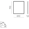 Sieninis šviestuvas 34W LED šviestuvas - veidrodis ESTELA, juodas, 3000K, IP44, A9439000N