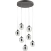 35,5W LED pakabinamas šviestuvas KHADI, juodos/dūmų sp., 3000K, dimeriuojamas, 01-3489