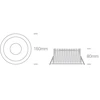 35W LED įleidžiamas vidaus/lauko šviestuvas, baltas, 3000/3500/4000K, IP65, 10135G/W/V