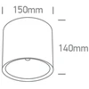 Lubinis šviestuvas 35W LED lubinis vidaus/lauko šviestuvas, baltas, 3000/3500/4000K, IP65, 67540D/W/V