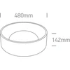 Lubinis šviestuvas 35W LED plafonas, juodu korpusu, 2700/3000/4000K, 67452/B/V