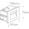 3,6W LED įleidžiamas sieninis lauko šviestuvas, pilkas, 3000K, 68064/G/W