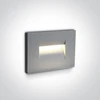 3,6W LED įleidžiamas sieninis lauko šviestuvas, pilkas, 3000K, 68064/G/W