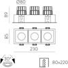 36W LED įleidžiamas šviestuvas MOVE, juodas, 2700/3000K, IP44, E3984173N