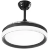 36W LED lubinis šviestuvas ALBATROS, juodas, CCT, dimeriuojamas, su 30W ventiliatoriumi