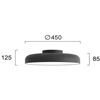 36W LED lubinis šviestuvas DEVA, juodas, 3000K, 4326301