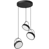 36W LED pakabinamas šviestuvas PUCK, juodas, 3000K