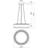 36W LED pakabinamas šviestuvas SOLERA, juodos/baltos/dūmų sp., 3000/4000K, 01-3592