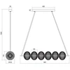 36W LED pakabinamas šviestuvas VENTURA, juodas, 3000K