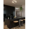 36W LED paviršinis lubinis šviestuvas DEMY, juodos/aukso sp., 3000K