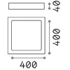 Lubinis šviestuvas 36W LED paviršinis šviestuvas UNIVERSAL SQUARE, baltas, 2700K, 342634