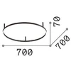 37W LED lubinis šviestuvas ORACLE SLIM, juodas, 4000K, 341941