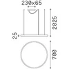 37W LED pakabinamas šviestuvas ORACLE SLIM, juodas, 2700K, 342047