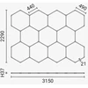 Lubinis šviestuvas 385W LED lubinis korio formos šviestuvas 11HEX, baltas, 6000K