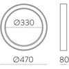 38W LED lubinis šviestuvas ALISO, juodas, 2700/3000/4000K, dimeriuojamas, P3742074NDP