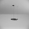 38W LED paviršinis/pakabinamas šviestuvas XAMBIT, juodas, 3000K, 60cm