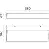 38W LED sieninis šviestuvas BRICK, juodas, 2700/3000/4000K, A3972172N