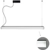 39W LED linijinis pakabinamas šviestuvas TUBE, juodas, 3000K, 1200mm, dimeriuojamas, 3919-00120-3-B-D1