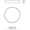 39W LED lubinis šviestuvas LONDON, juodas, 2700/3000/4000K, P3760372N