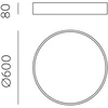 39W LED lubinis šviestuvas MINSK, baltas, 2700/3000/4000K, dimeriuojamas, P3758272BDT