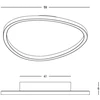 Lubinis šviestuvas 39W LED paviršinis šviestuvas, juodas, 3000K, dimeriuojamas, 23208