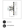 3m LED juostos profilis BACK10 A/UX, anoduotas aliuminis