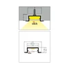 3m LED juostos profilis BEGTIN12 J/S, juodai anoduotas