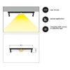 3m LED juostos profilis FIX16, juodai anoduotas