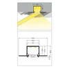 3m LED juostos profilis LINEA-IN20 TRIMLESS EF, neanoduotas aliuminis