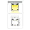 3m LED juostos profilis LINEA20 EF/TY, neanoduotas aliuminis