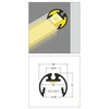3m LED juostos profilis PEN12 CJ, anoduotas aliuminis