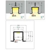 3m LED juostos profilis SMART-IN10 A/Z, neanoduotas aliuminis