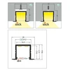 3m LED juostos profilis SMART-IN16 B/U4, neanoduotas aliuminis